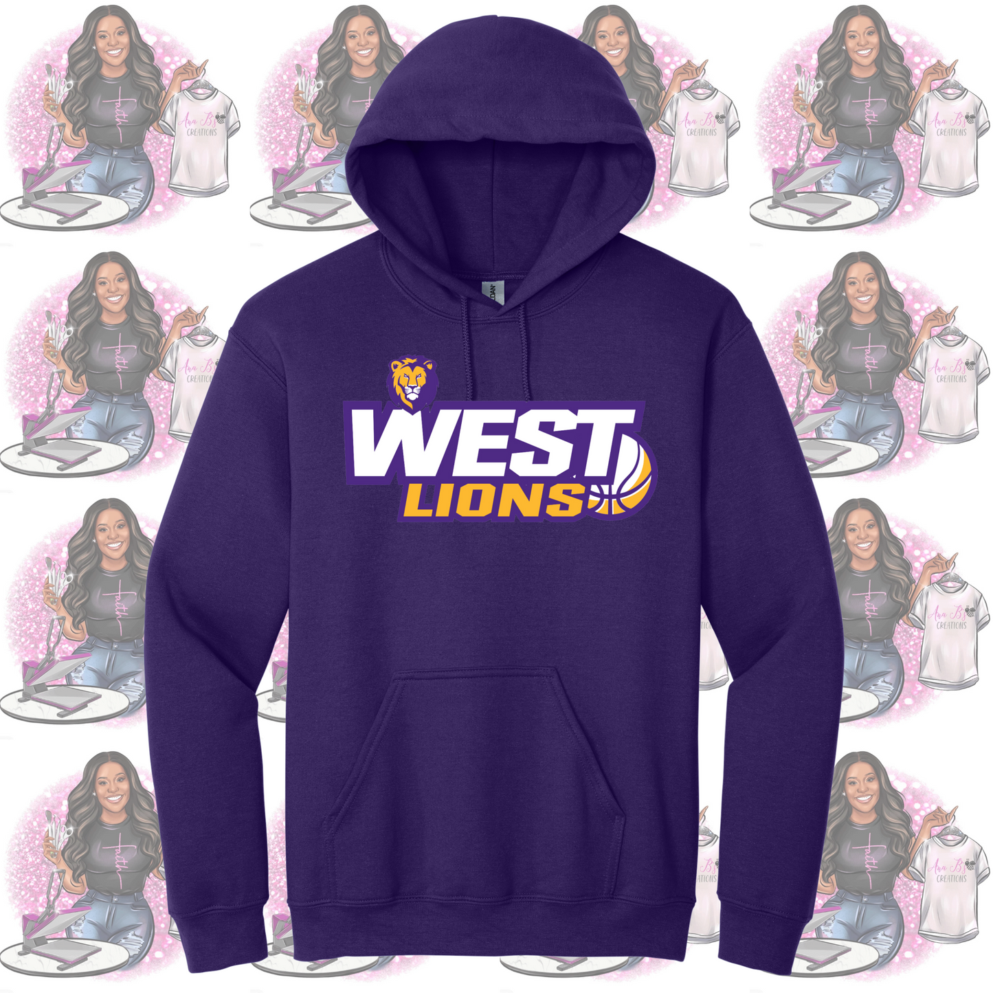 WJHS Lions- Basketball Hoodies