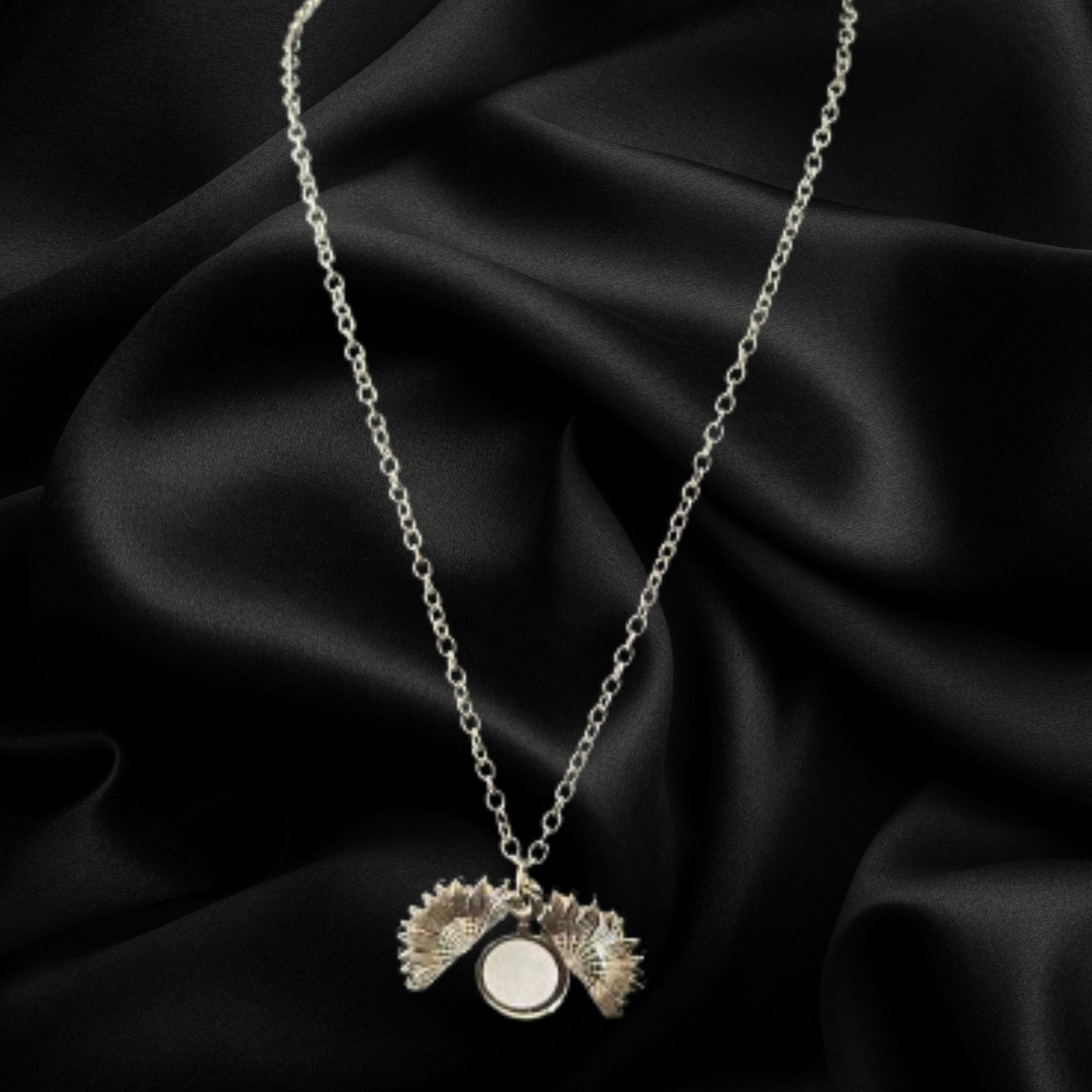 Sunflower Locket Photo Necklace