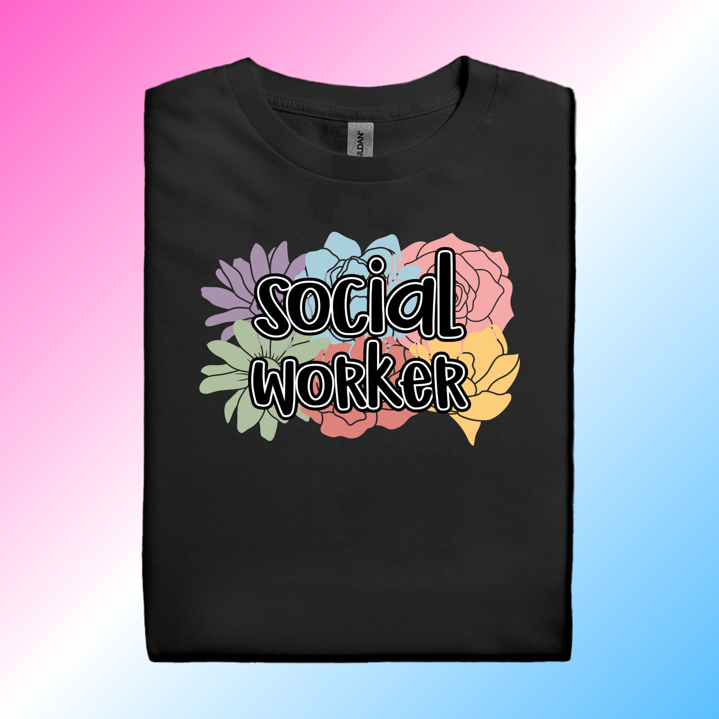 Multi-Color Social Worker Floral