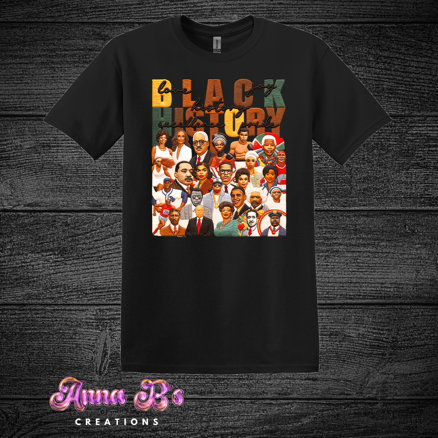 Black History Faux Embroidery