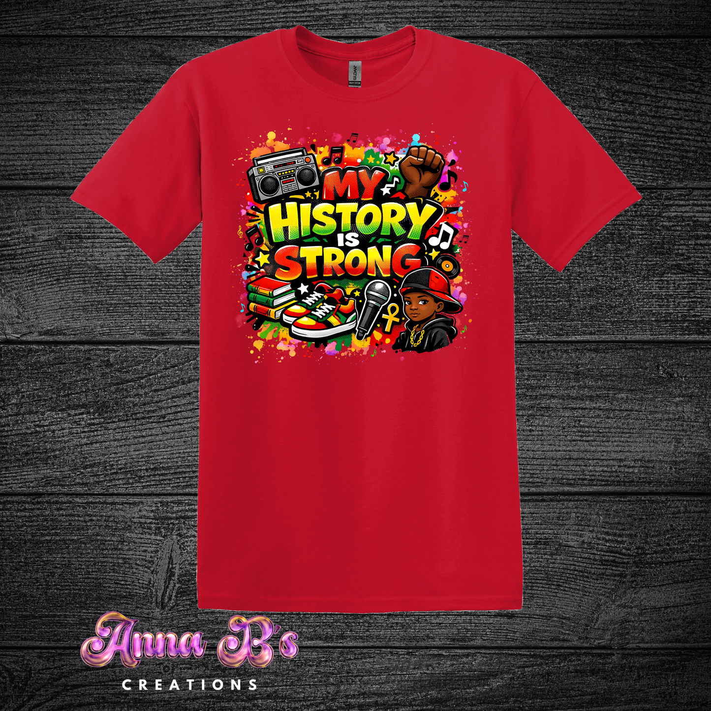 My History is Strong Cartoon Male