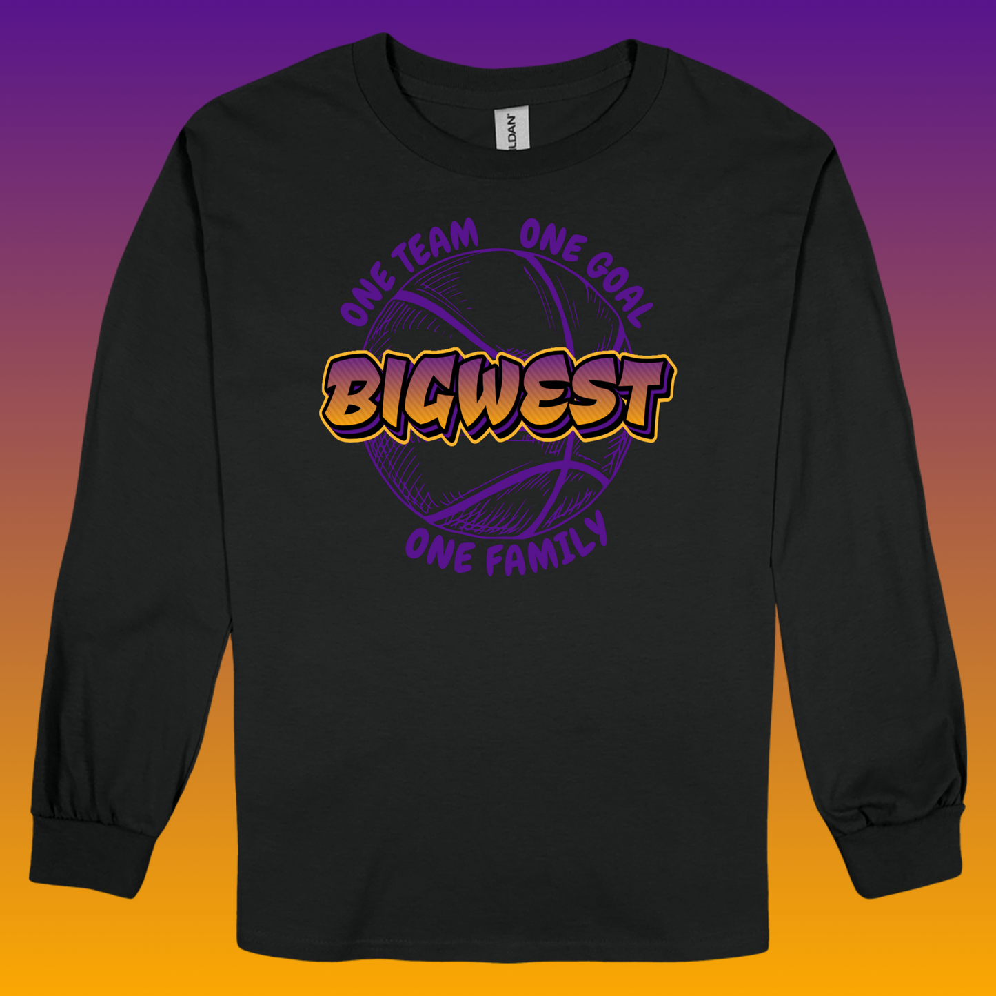 Big West (Purple Writing)- Long Sleeve Shirt