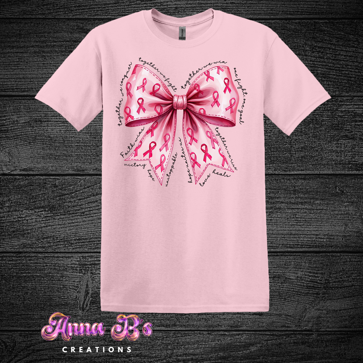Breast Cancer Bow- Together We Fight