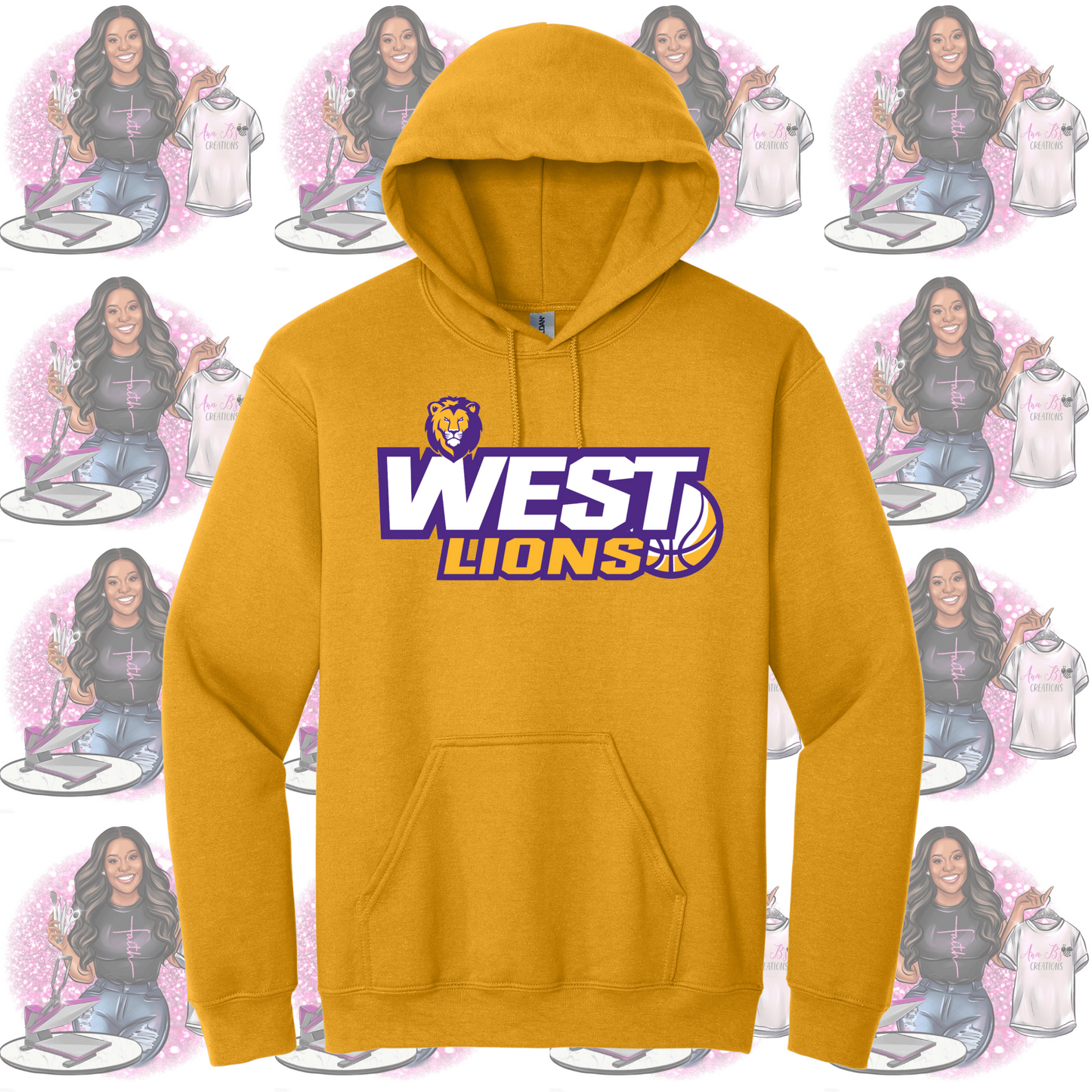 WJHS Lions- Basketball Hoodies