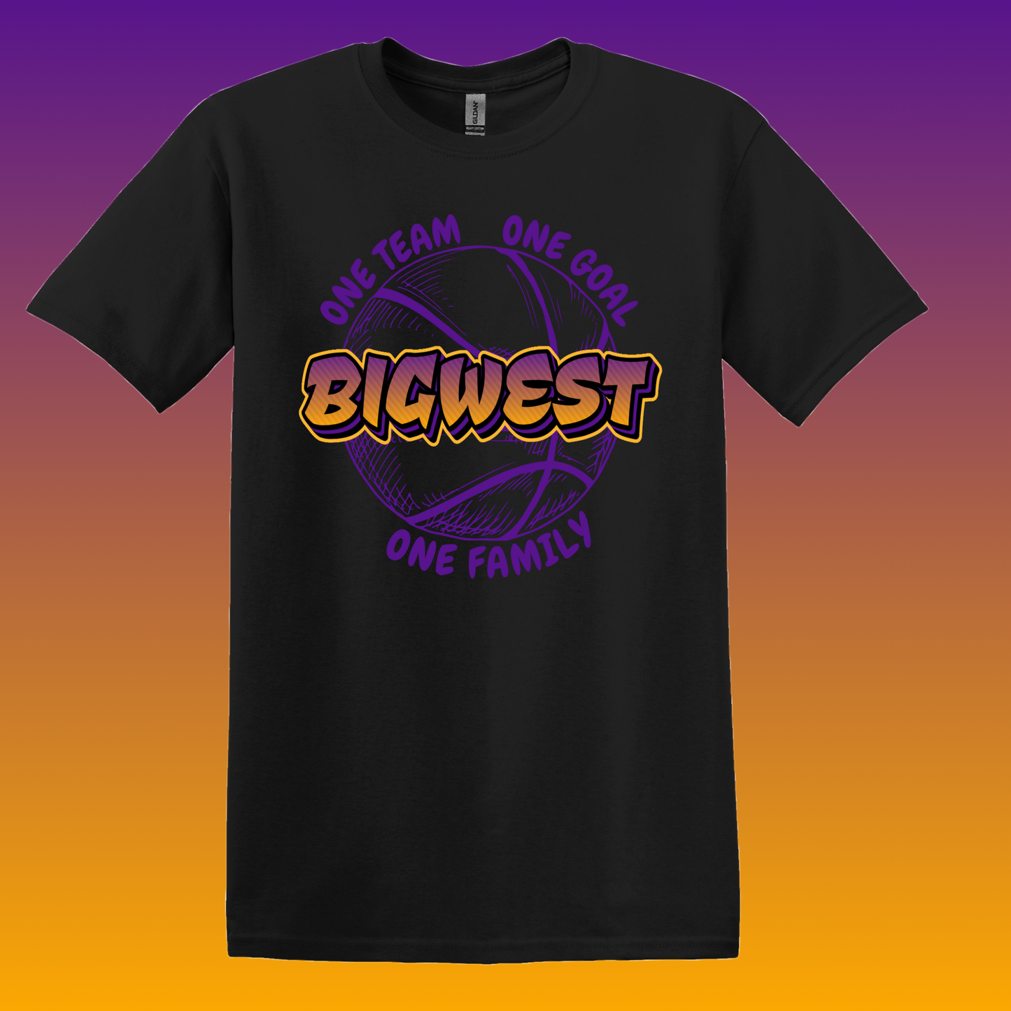 Big West (Purple Writing)- Basketball Shirts