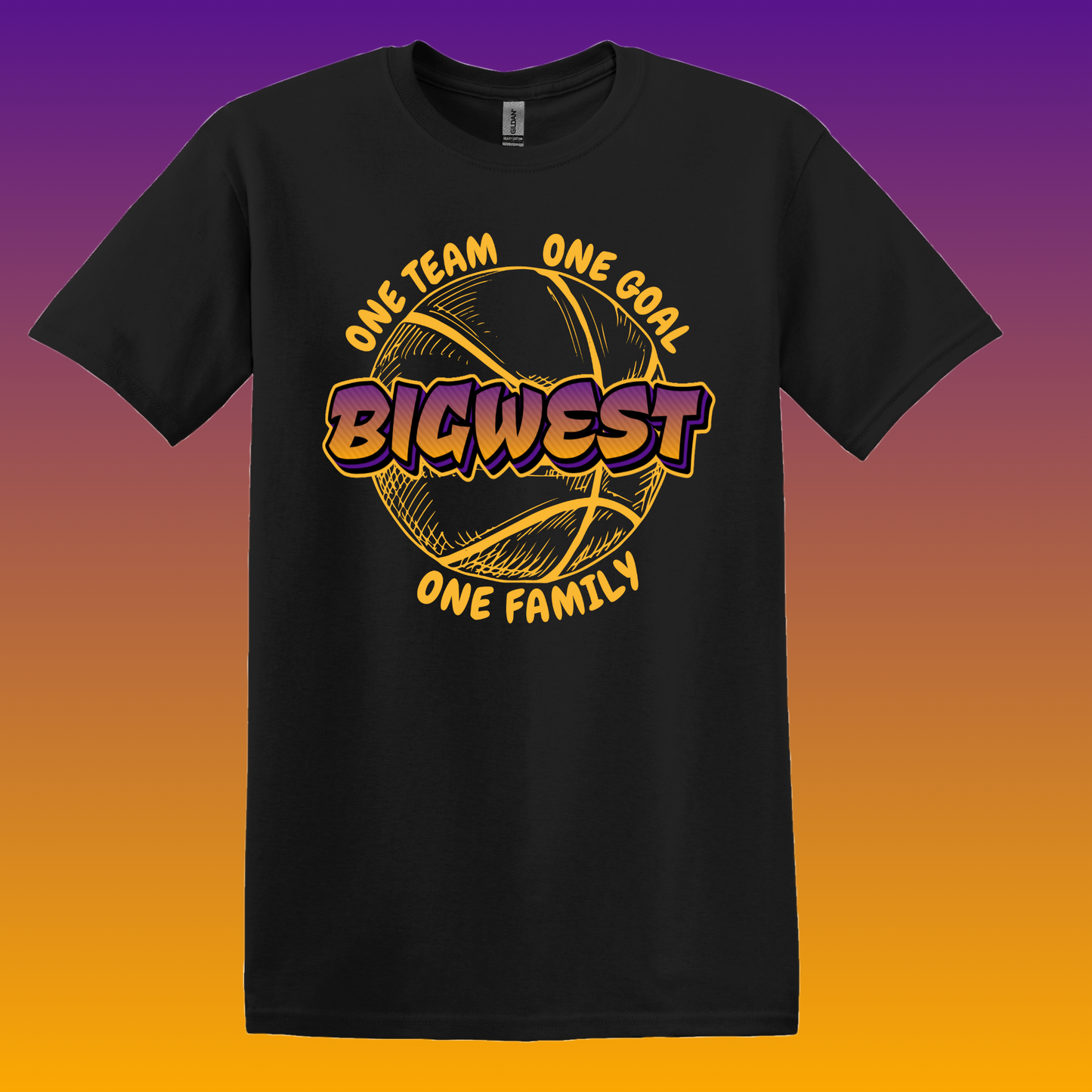 Big West (Gold Writing)- Basketball Shirts