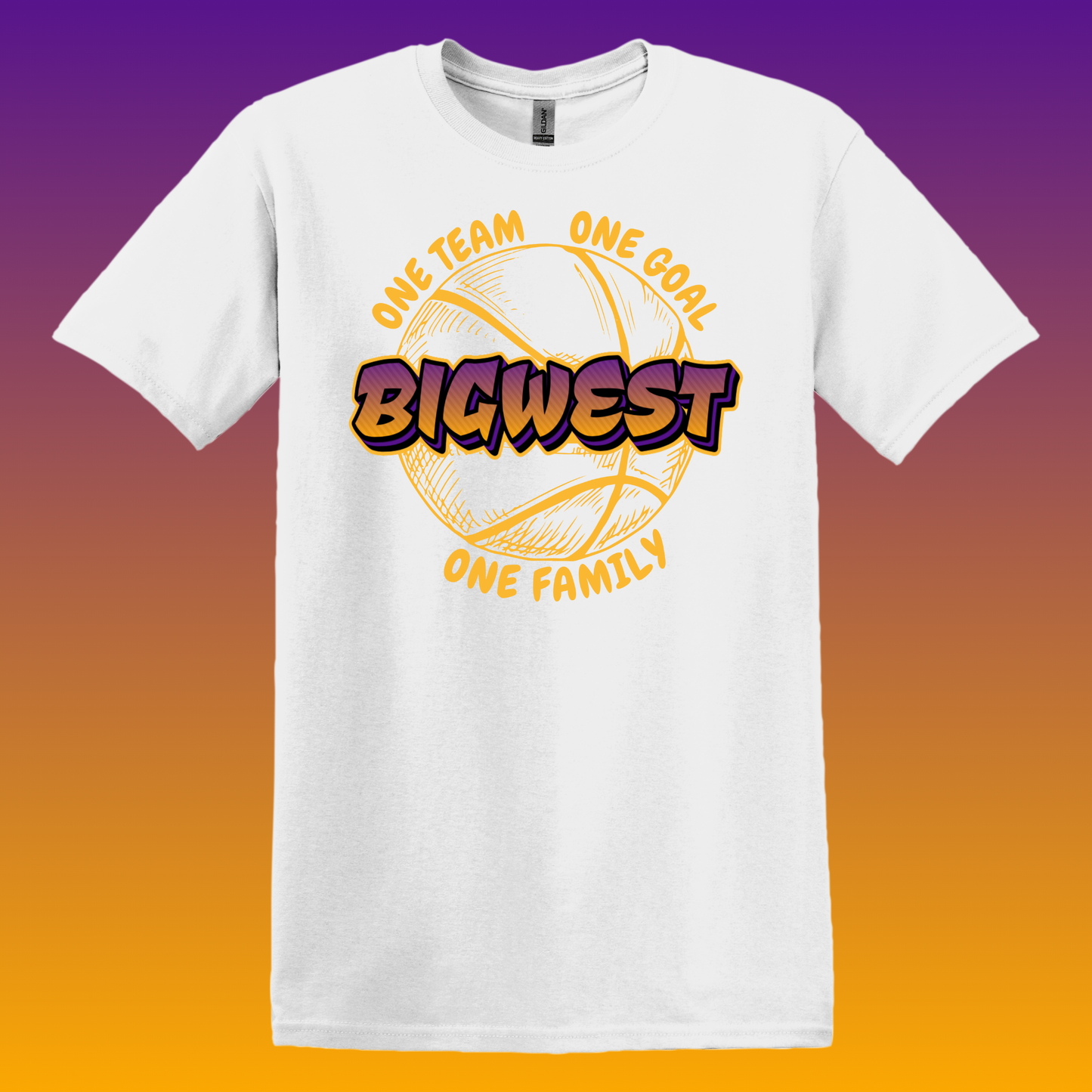 Big West (Gold Writing)- Basketball Shirts