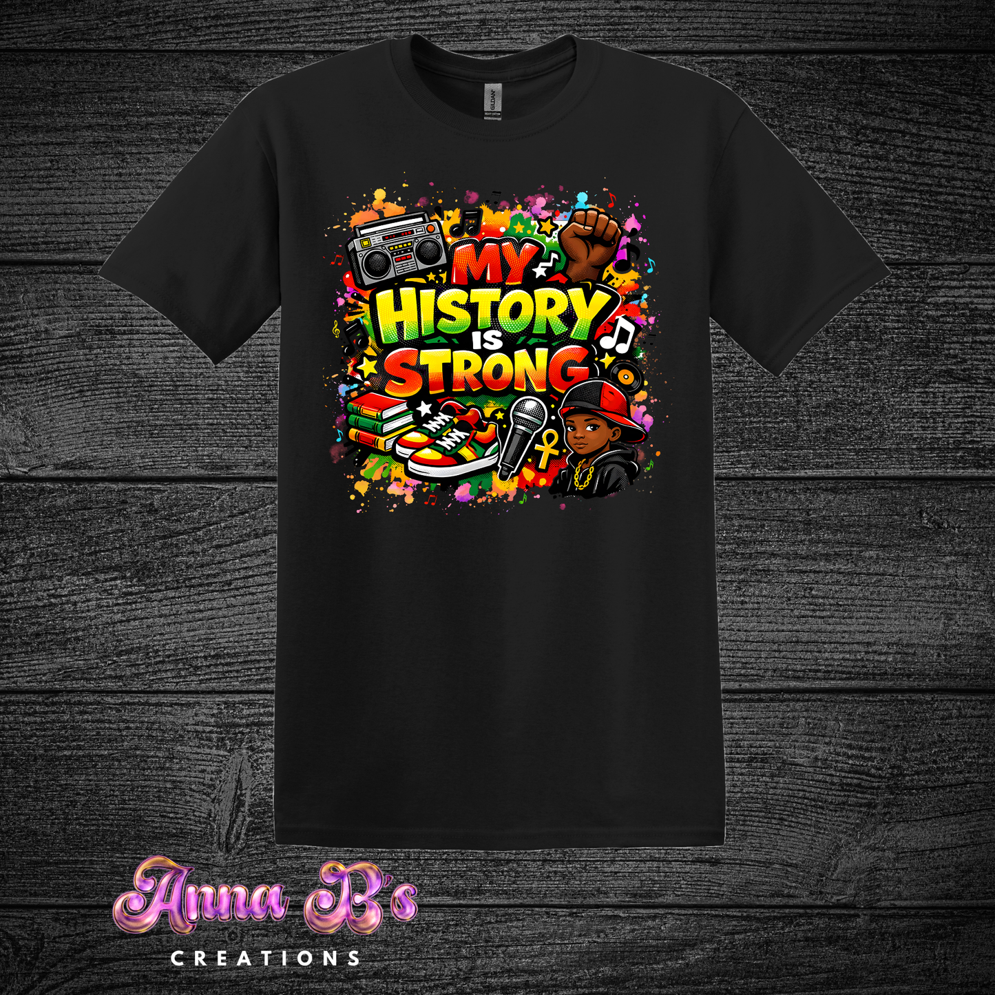 My History is Strong Cartoon Male