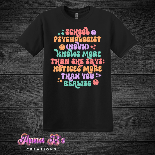 School Psychologist- Noun