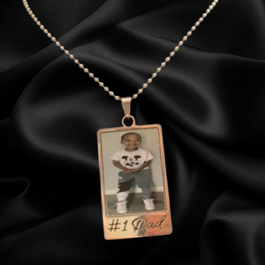 #1 Dad Photo Necklace