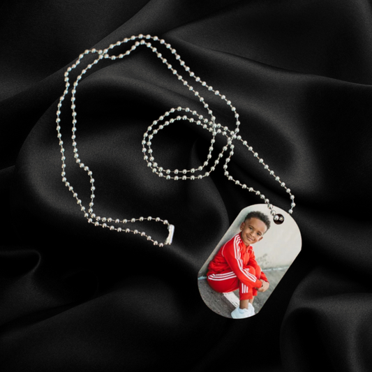Double-sided Dog Tag Photo Necklace