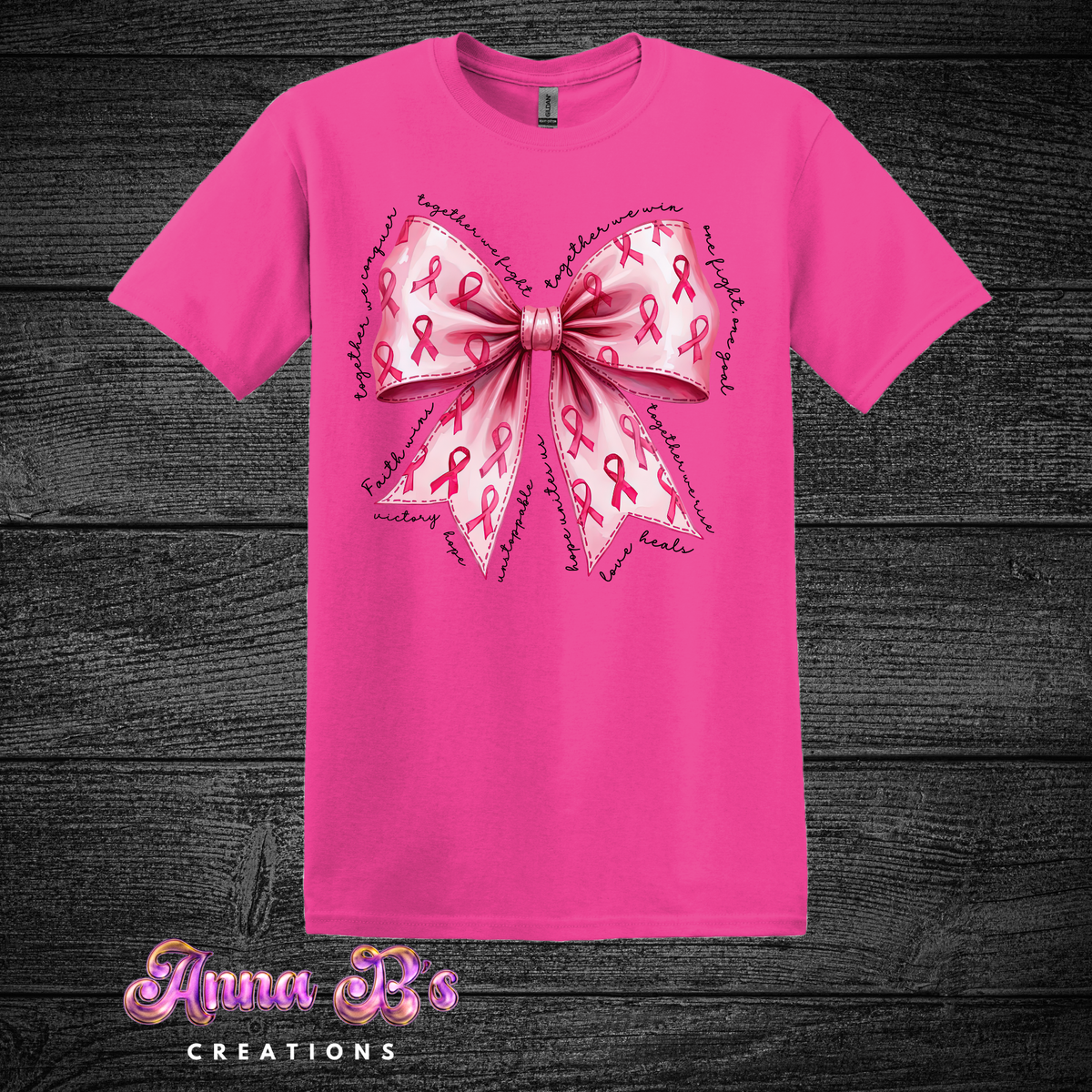 Breast Cancer Bow- Together We Fight