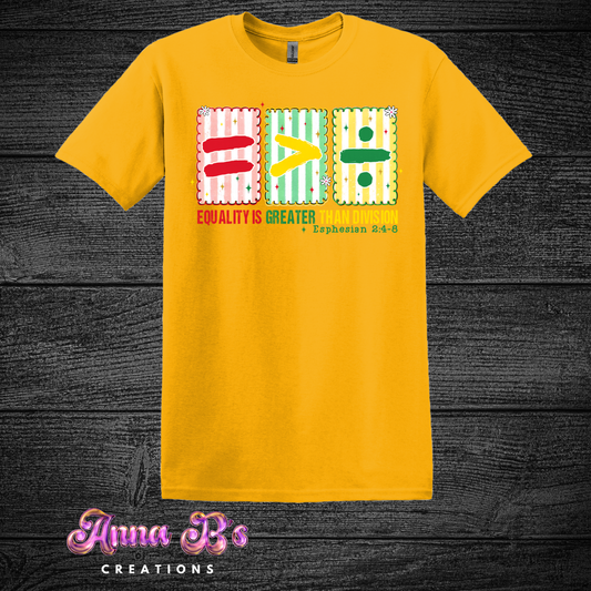 Equality is Greater than Division