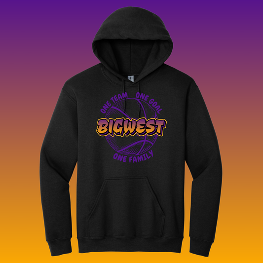 Big West (Purple Writing)- Basketball Hoodies