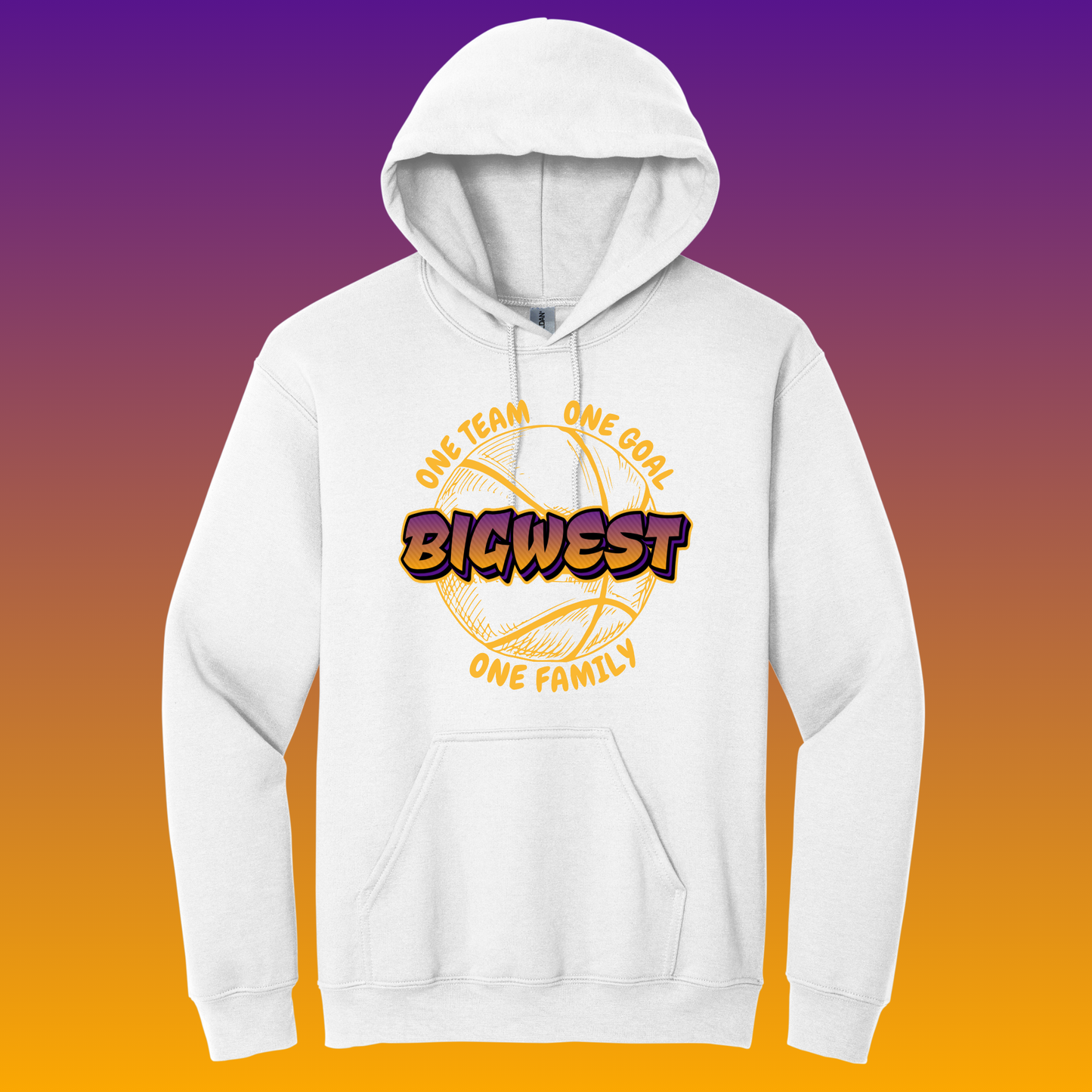Big West (Gold Writing)- Basketball Hoodies