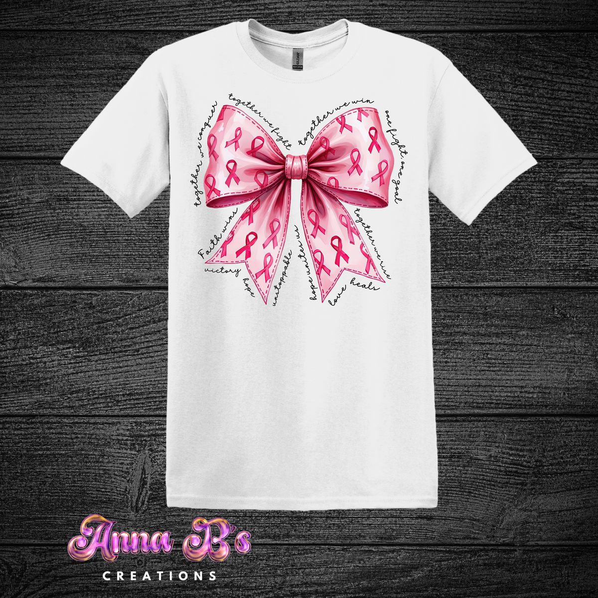 Breast Cancer Bow- Together We Fight