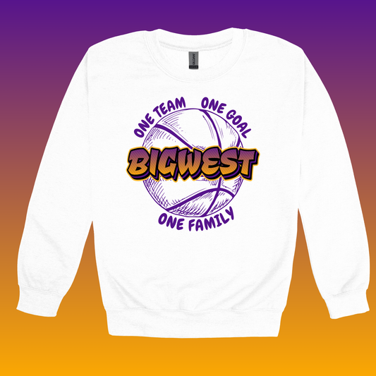Big West (Purple Writing)- Basketball Sweatshirts