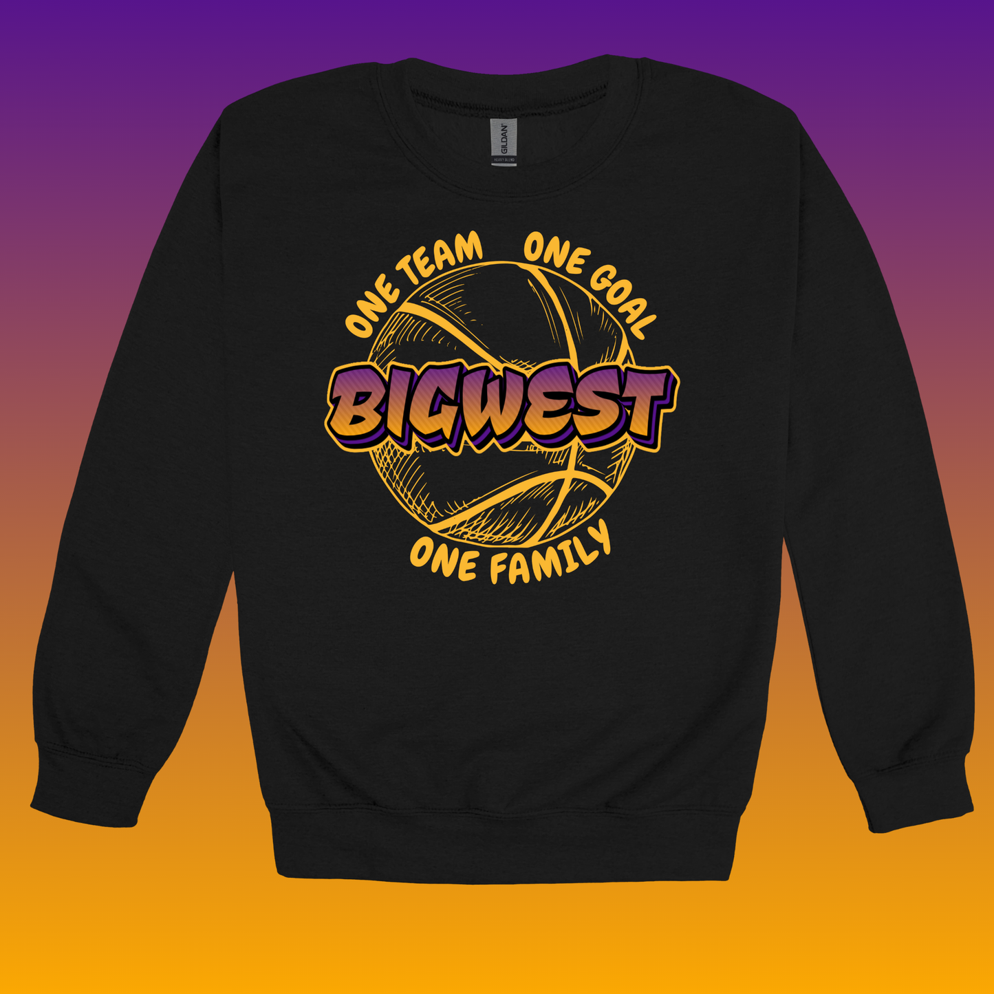 Big West (Gold Writing)- Basketball Sweatshirts