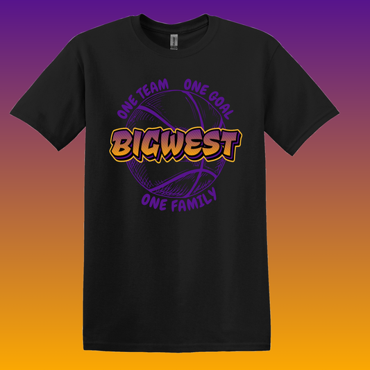 Big West (Purple Writing)- Basketball Shirts